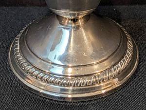lot 67 image: Small Weighted Sterling Silver Candleholder