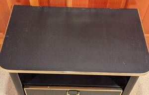 lot 88 image: Vintage Black Stand Cabinet