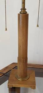 lot 89 image: Pair of Vintage Wood Table Lamps