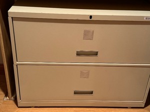 lot 100 image: Metal Lateral Filing Cabinet