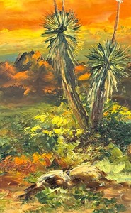 lot 33 image: Pretty Petite Original Tropical Scenic Painting by Rena