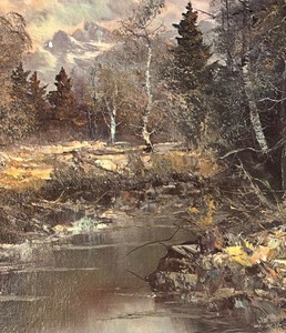 lot 53 image: Spectacular Original Scenic Painting by Lorenz