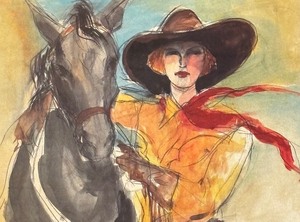 lot 70 image: Liberty Framed Print by Mona Shafer Edwards