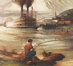 lot 111 image: Steamboat Bays Framed Lithograph Print by Al Wettel