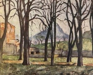 lot 130 image: Chestnut Trees at Jes De Bouffan Framed Print by Paul Cezanne