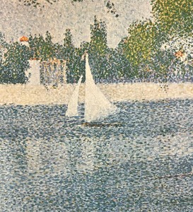 lot 133 image: The Banks of the Seine Framed Print by Seurat