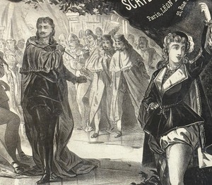 lot 138 image: Le Bal Masque Verdi French Opera Unframed Advertising Print
