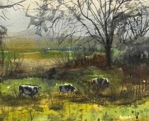 lot 153 image: Early Spring Original Watercolor Painting by Jeanne Long