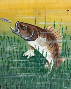 lot 157 image: Vintage Wooden Winchester Fishing Tackle Sign