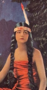 lot 172 image: Vintage Indian Maiden Princess Yellow Bird Framed Print