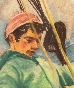 lot 179 image: Original Sailing Framed Print by Sylvia Carsen
