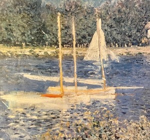 lot 192 image: Bassin D Argenteuil Framed Print by Claude Monet