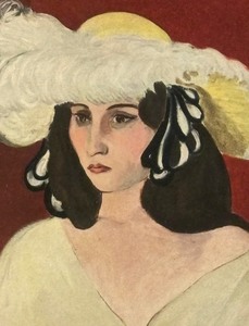 lot 193 image: White Feather Framed Print by Henri Matisse
