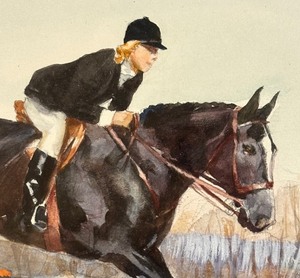 lot 199 image: Amazing Framed Watercolor by Ozni Brown