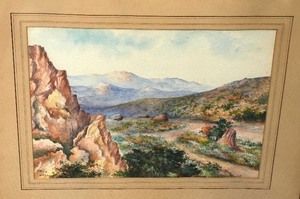 lot 10 image: Framed Original Watercolor Painting