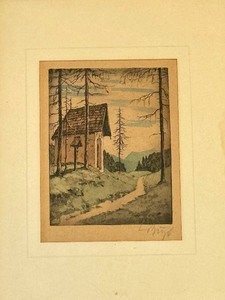 lot 67 image: Pair of Vintage Colored Etchings