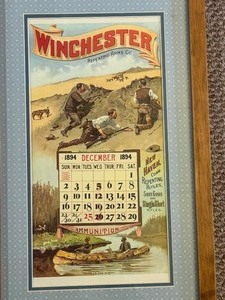 lot 69 image: Framed Winchester 1894 Calendar Print