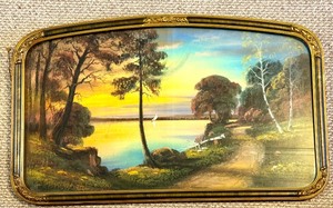 lot 19 image: Antique Framed Original Scenic Pastel Artwork