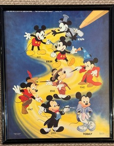 lot 100 image: Framed Mickey Mouse Poster