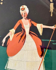 lot 30A image: Framed Art Deco Lady Luxury Lynas Perfumer Print