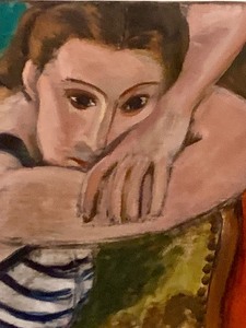 lot 168 image: Vintage Framed Print 1934 Blue Eyes by Henri Matisse