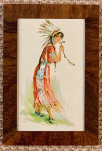 lot 300 image: Pair of Petite Prints of Native American Woman