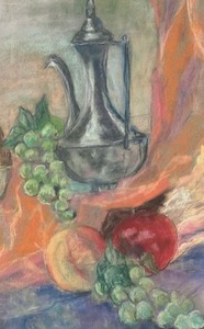lot 183 image: Original Still Live Pastel Drawing by Oater