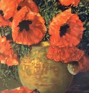 lot 201 image: Poppies Framed Print by Max Streckenbach