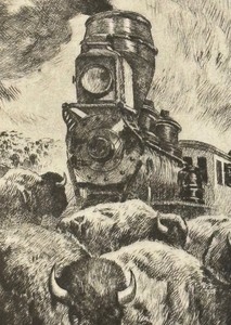 lot 229 image: In No Hurry Framed Etching Print by R.H. Palenske
