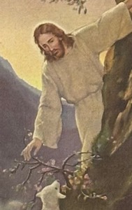 lot 232 image: Jesus and the Lambs Framed Print by Ralph Pallen Coleman