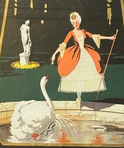 lot 245 image: Lady Luxury Lynas Perfumer Framed Advertising Print