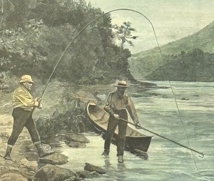 lot 251 image: Angling on the Miramichi Framed Print