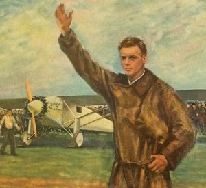 lot 256 image: Spirit of St. Louis Framed Print by F.R. Harper