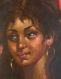 lot 261 image: Vintage Original Portrait Painting