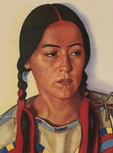 lot 280 image: Evening Star Woman Blackfeet Indian Princess by Winold Reiss