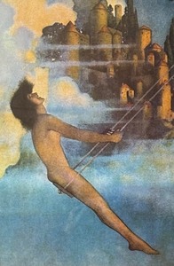 lot 298 image: The Dinky Bird Framed Print by Maxfield Parrish