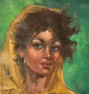 lot 403 image: Original Portrait Painting