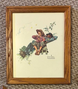 lot 406 image: Four Classic Framed Norman Rockwell Prints