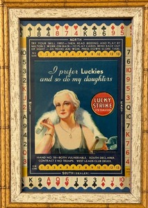 lot 407 image: Vintage Lucky Strike Advertising Print