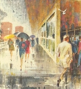 lot 409 image: Bridge Approach West Bank University of Minnesota Framed Print by Ralph Avery
