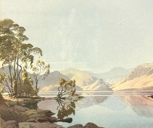 lot 411 image: Derwentwater from Friars Framed Print by William Heaton Cooper