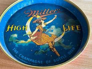 lot 98A image: Vintage Metal Miller High Life Beer Tray