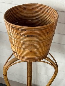 lot 255A image: Vintage Rattan Plant Stand