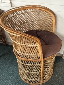 lot 278A image: Vintage Petite Style Rattan  Wicker Chair