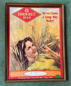 lot 382A image: Framed Grain Belt Poster