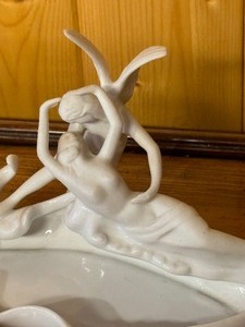 lot 68A image: Vintage Porcelain Fairy Figurine Trinket Dish