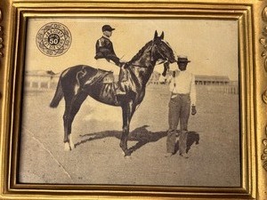 lot 362 image: Vintage Framed J.P. Coats Advertising Print
