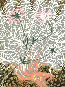 lot 440 image: Beautiful Floral Original Acrylic on Paper Framed Artwork