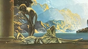 lot 450 image: Framed Maxfield Parrish Print, Daybreak
