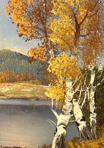 lot 459 image: Vintage Original Scenic Oil on Canvas Painting